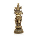 Radha Krishna Standing On Base Murti - 8.5 x 3 Inches | Antique Brass Idol / Radha Krishna Statue For Home - Brass Murties