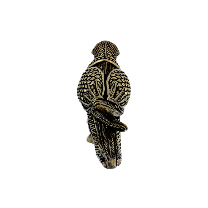 Parrot Statue - 2 x 4.5 Inches | Antique Brass Idol / Parrot sculpture For Home & Pooja Space
