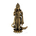 Peacock Murugan standing On Kamal Base Murti- 6 x 3.5 Inches|Antique Brass Idol/ Murugan Decor For Home & Pooja - Brass Murties
