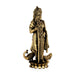 Peacock Murugan standing On Kamal Base Murti- 6 x 3.5 Inches|Antique Brass Idol/ Murugan Decor For Home & Pooja - Brass Murties