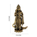 Peacock Murugan standing On Kamal Base Murti- 6 x 3.5 Inches|Antique Brass Idol/ Murugan Decor For Home & Pooja - Brass Murties