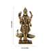 Peacock Murugan standing On Base Murti- 6 x 3.5 Inches|Antique Brass Idol/ Murugan Statue Decor For Home & Pooja - Brass Murties