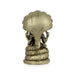 Lakshmi Narasimhar sitting on Nagam Base Murti- 3 x 2 Inches | Antique Brass Idol/ Laxmi Narashimar Statue - Brass Murties