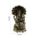 Lakshmi Narasimhar sitting on Nagam Base Murti- 3 x 2 Inches | Antique Brass Idol/ Laxmi Narashimar Statue - Brass Murties
