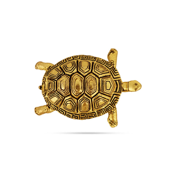 Tortoise Statue - 1.5 X 0.5 Inches | Antique Brass Idol/ Tortoise Idol For Good Luck And Stability
