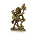 Hanuman Statue Lifting Sanjeevi Mountain Murti - 3.5 x 2.25 Inches | Antique Brass Idol/ Anjaneya Statue For Courage - Brass Murties