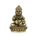 Kubera Sitting On Base Murti - 1.5 x 0.75 Inches | Antique Brass Statue / Kubera Idol / Decor For Home & Pooja - Brass Murties