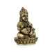 Kubera Sitting On Base Murti - 1.5 x 0.75 Inches | Antique Brass Statue / Kubera Idol / Decor For Home & Pooja - Brass Murties