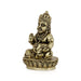 Kubera Sitting On Base Murti - 1.5 x 0.75 Inches | Antique Brass Statue / Kubera Idol / Decor For Home & Pooja - Brass Murties
