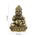 Kubera Sitting On Base Murti - 1.5 x 0.75 Inches | Antique Brass Statue / Kubera Idol / Decor For Home & Pooja - Brass Murties