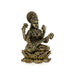 Saraswati sitting on Kamal Base Murti - 2.5 x 1.25 inches | Antique Brass Idol / Vagdevi with arch Statue for pooja - Brass Murties
