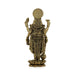 Vishnu Standing on Kamal Base Murti - 2.75 x 1 Inches | Antique Brass Statue / Perumal Idol / Narayana Statue - Brass Murties