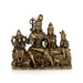 Lord Shiva Family Murti- 5.5 x 6 Inches | Antique Brass Idol/ Shivan Family Idol/ Shiva Family Statue for Pooja - Brass Murties