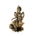 Lakshmi Sitting On Lotus Base Murti- 10 x 6 Inches| Antique Brass Idol/ Maha Laxmi Statue/ Decor For Home & Pooja - Brass Murties
