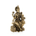 Lakshmi Sitting On Lotus Base Murti- 10 x 6 Inches| Antique Brass Idol/ Maha Laxmi Statue/ Decor For Home & Pooja - Brass Murties