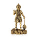 Hanuman standing On Base Murti -12 x 6 Inches | Antique Brass Statue/ Anjaneyar Sculpture For Home Decor - Brass Murties