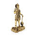 Hanuman standing On Base Murti -12 x 6 Inches | Antique Brass Statue/ Anjaneyar Sculpture For Home Decor - Brass Murties