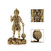 Hanuman standing On Base Murti -12 x 6 Inches | Antique Brass Statue/ Anjaneyar Sculpture For Home Decor - Brass Murties