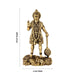 Hanuman standing On Base Murti -12 x 6 Inches | Antique Brass Statue/ Anjaneyar Sculpture For Home Decor - Brass Murties