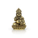 Kubera Statue Sitting On Base - 3.5 X 2.5 Inches | Antique Brass Idol/ Kuber Murti For Wealth And Prosperity - Brass Murties