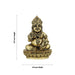 Kubera Statue Sitting On Base - 3.5 X 2.5 Inches | Antique Brass Idol/ Kuber Murti For Wealth And Prosperity - Brass Murties