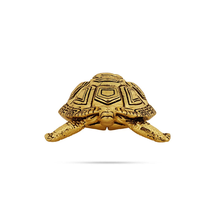 Tortoise Statue - 0.5 X 2 Inches | Antique Brass Idol/ Tortoise Idol For Good Luck And Stability - Table Stand Accessories