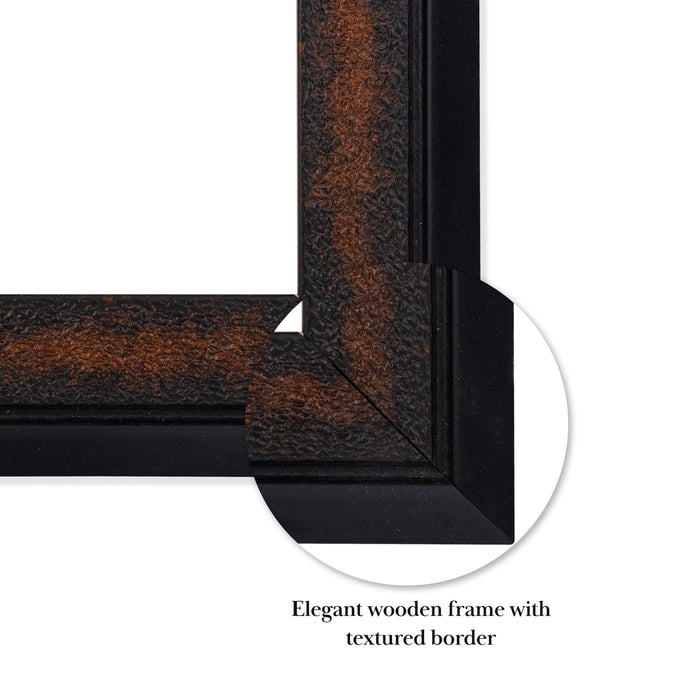 Ardhanarishvara Idol - 9.5 x 8 inches | Brass Idol/ Elegant Frame with textured Border/ WallHanging Decor for Home & pooja