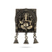 Ganesha Wall Hanging- 3.75 x 3.75 Inches| Brass Ganapati Wall Decor with Bells/ Vastu Hanging for Home & Temple - Wall Hanging