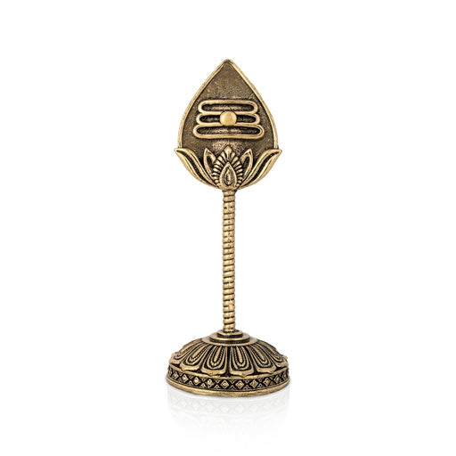 Murugar Vel with Base - 4 x 1.25 Inches | Antique Brass Statue / Murugar Vel / murugan vel idol/ Pooja room decor - Deity Accessories