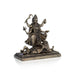 Kali Devi on Base Murti - 3.75 x 3.75 Inches | Antique Brass Idol/ Goddess Dakshina Kali Statue/ Mahakali Murti - Brass Murties