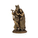 Radha Krishna Standing On Base Murti - 4.25 x 2.25 Inches | Antique Brass Idol / Radha Krishna Statue For Home - Brass Murties