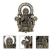 Gajalakshmi sitting On Kamal Base Murti- 4 x 3 Inches| Antique Brass Idol/ Gajalakshmi Statue For Home & Pooja - Brass Murties