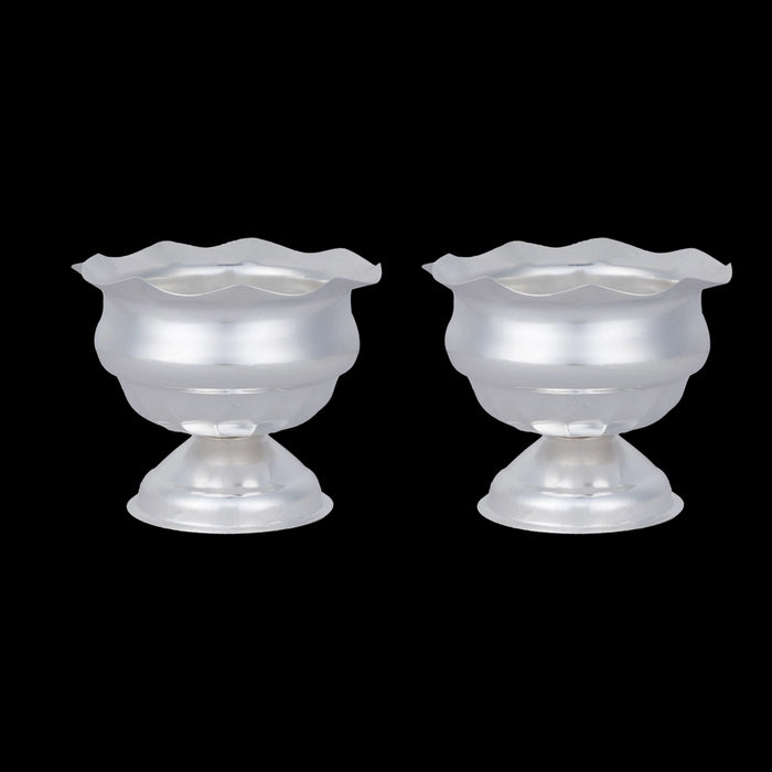 Pooja Thali Set | 11 Pcs/ White Metal Pooja Set/ Puja Thali Set for Home & Temple - Pooja Thali Sets