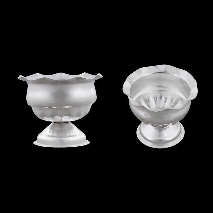 Pooja Thali Set | 11 Pcs/ White Metal Thali Set/ Puja Thali Set for Home & Temple - Pooja Thali Sets