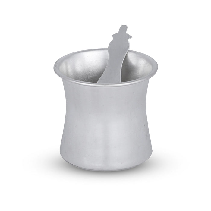 Panchapatra Uddarani Set - 5 x 3 Inches | German Silver Panchapatra Set/ Panch Patra & Udharini for Pooja/ 65 Gms - Panchapatra & Uddarani