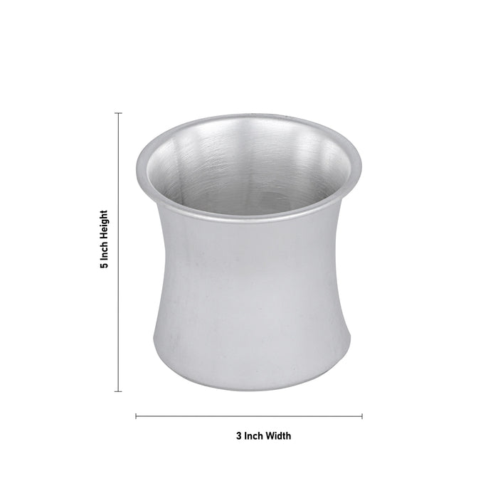 Panchapatra Uddarani Set - 5 x 3 Inches | German Silver Panchapatra Set/ Panch Patra & Udharini for Pooja/ 65 Gms - Panchapatra & Uddarani