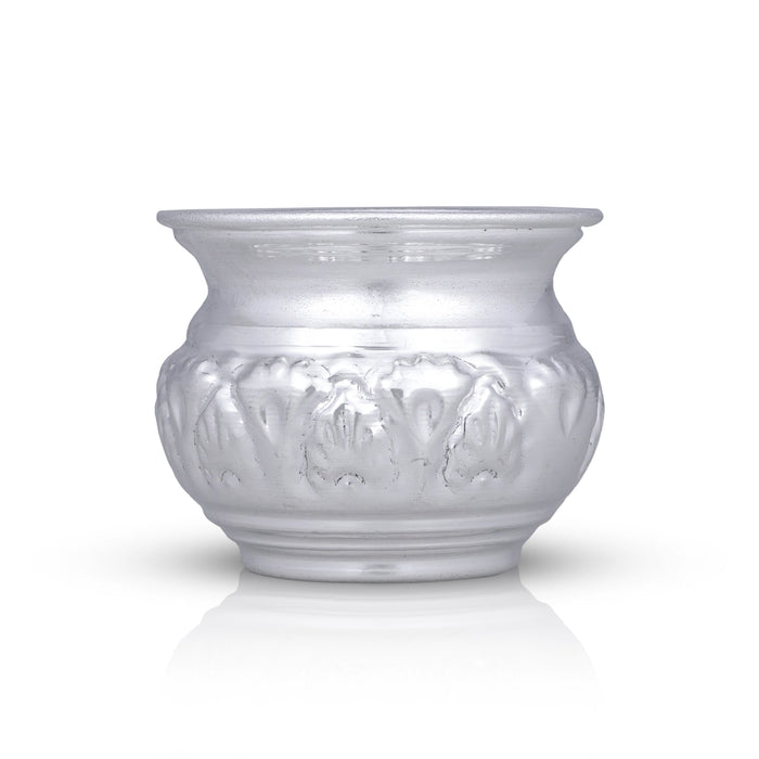 Chandan Cup - 2 x 2.5 Inches | German Silver Cup/ White Metal Bowl for Pooja/ 65 Gms Approx - Bowls