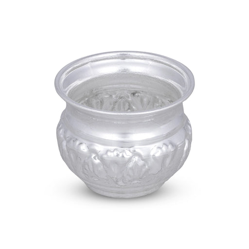 Chandan Cup - 2 x 2.5 Inches | German Silver Cup/ White Metal Bowl for Pooja/ 65 Gms Approx - Bowls