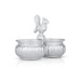 2 Cups Chomukha With Annam Handle - 3.5 x 4 Inches | German Silver Panchwala/ Kumkum Holder for Pooja/ 120 Gms - Bowls