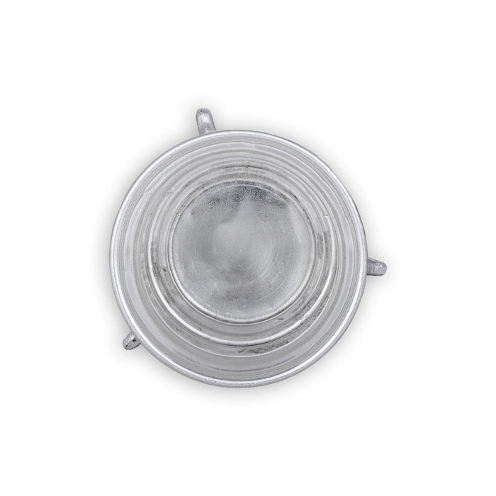 Chandan Cup With Elephant Leg - 3 x 2.5 Inches | German Silver Cup/ German Silver Bowl for Pooja/ 115 Gms Approx - Bowls