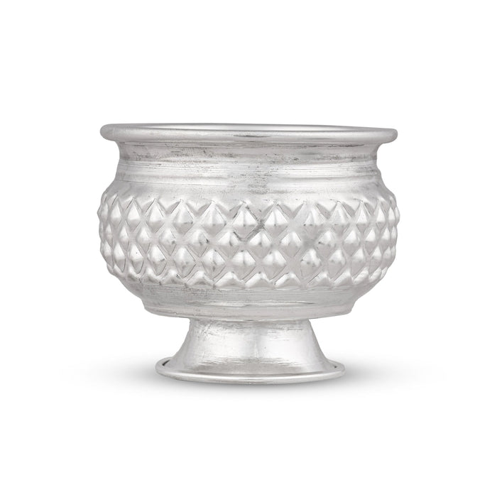 Chandan Cup With Base - 2.5 x 2.75 | German Silver Cup/ Chandan Bowl for Pooja/ 70 Gms Approx - Bowls