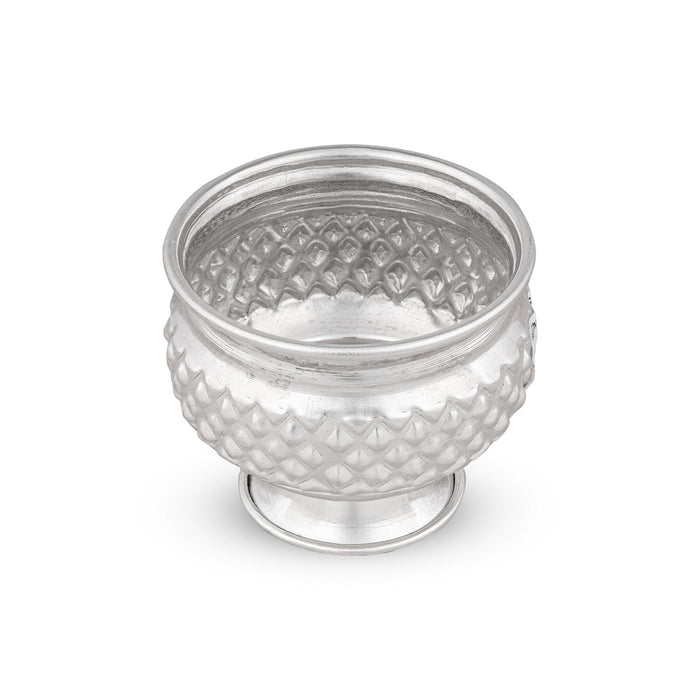 Chandan Cup With Base - 2.5 x 2.75 | German Silver Cup/ Chandan Bowl for Pooja/ 70 Gms Approx - Bowls
