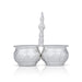 2 Cups Chomukha With Annam Handle - 5 x 5 Inches | German Silver Panchwala/ Kumkum Holder for Pooja/ 170 Gms - Bowls