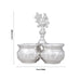 4 Cups Chomukha With Annam Handle - 6 x 5 Inches | German Silver Panchwala/ Kumkum Holder for Pooja/ 375 Gms - Bowls
