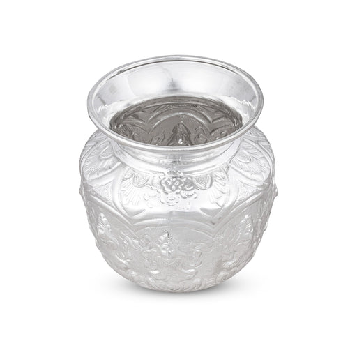 Ashtalakshmi Chombu - 5.5 x 4.5 Inches | German Silver Lota/ Ashtalakshmi Kalasam for Pooja/ 280 Gms Approx - Kalash & Pooja Lota