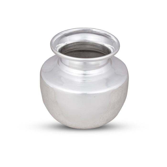 Lota - 5 x 3.5 Inches | German Silver Chombu/ Kalasam for Pooja/ 255 Gms Approx - Kalash & Pooja Lota