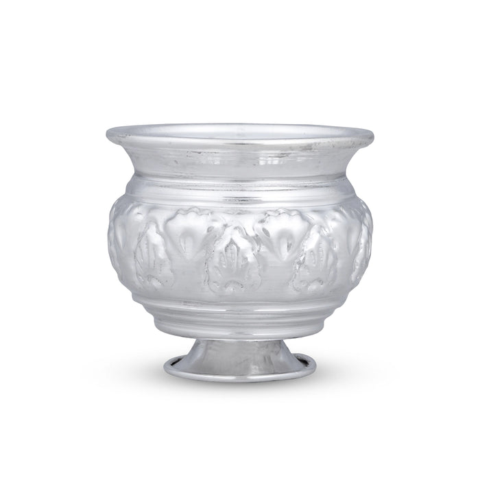 Chandan Cup With Base - 2.5 x 2.5 Inches | German Silver Cup/ Chandan Bowl for Pooja/ 70 Gms Approx - Bowls