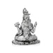 Shiva Statue Sitting On Base - 4 x 3 Inches | German Silver Shiv Murti/ Antique Polish Shiv Statue for Pooja - German Silver Murties