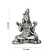 Shiva Statue Sitting On Base - 4 x 3 Inches | German Silver Shiv Murti/ Antique Polish Shiv Statue for Pooja - German Silver Murties