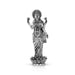 Lakshmi Idol Standing On Lotus Base - 7 x 2.5 Inches | German Silver & Antique Polish Laxmi Idol for Worship - German Silver Murties